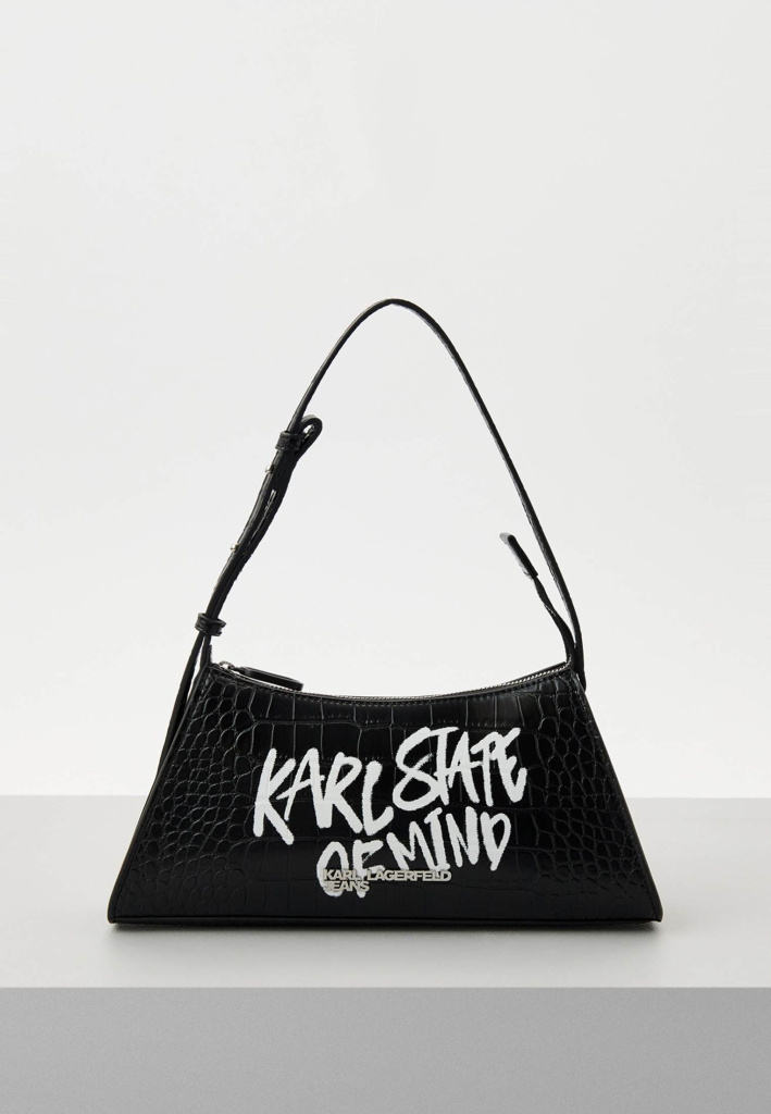 Женская сумка на плечо из новой коллекции Karl Lagerfeld Jeans — эффектный принт, фирменный стиль и идеальный силуэт