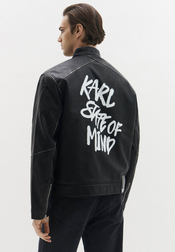 Мужская косуха с принтом от Karl Lagerfeld Jeans